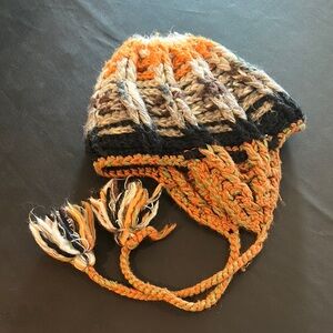 Screamer Multicolor Knit Beanie with Ear Flaps